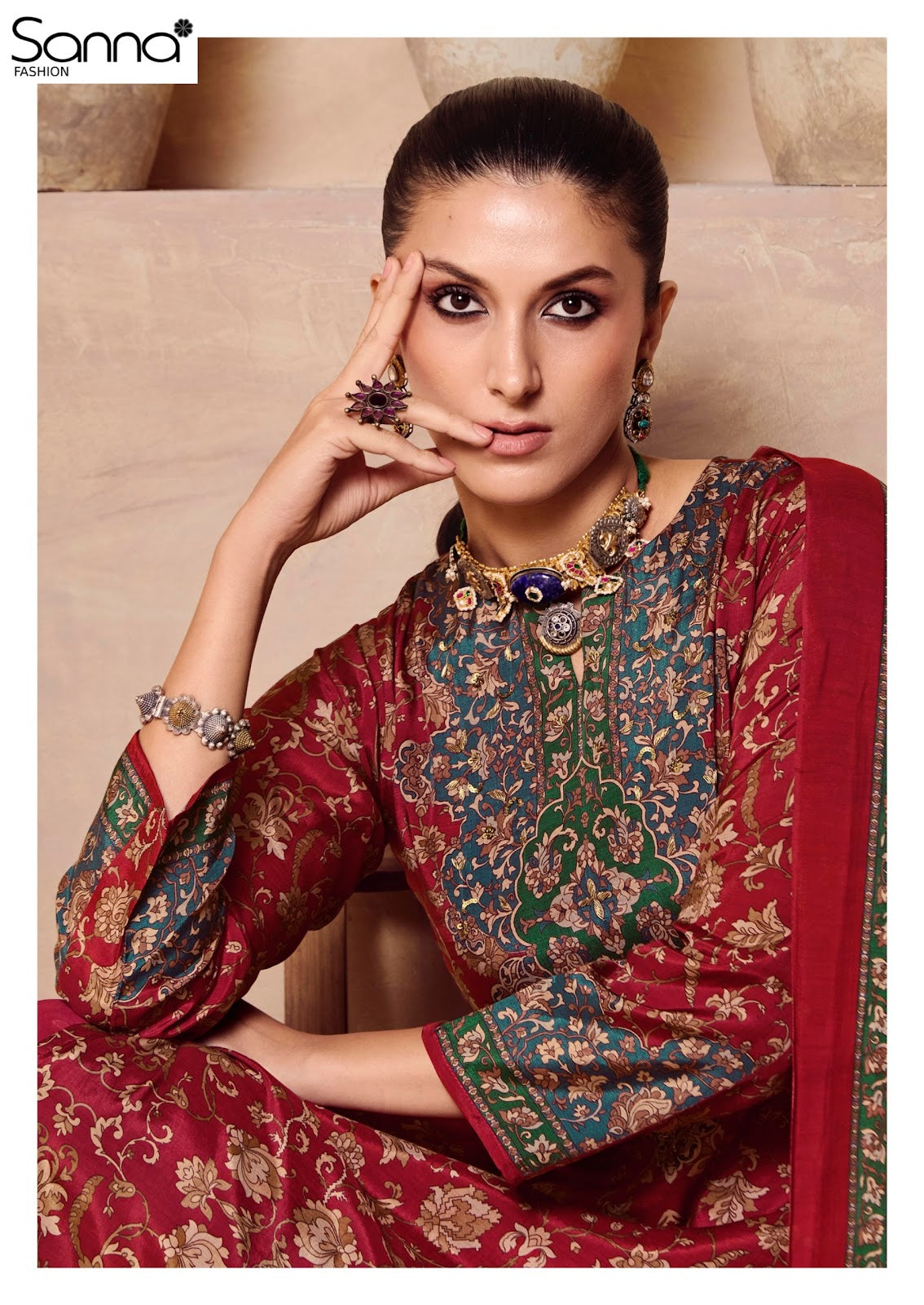 Harmony Sanna Fashion Bemberg Muslin Pant Style Suits Wholesaler
