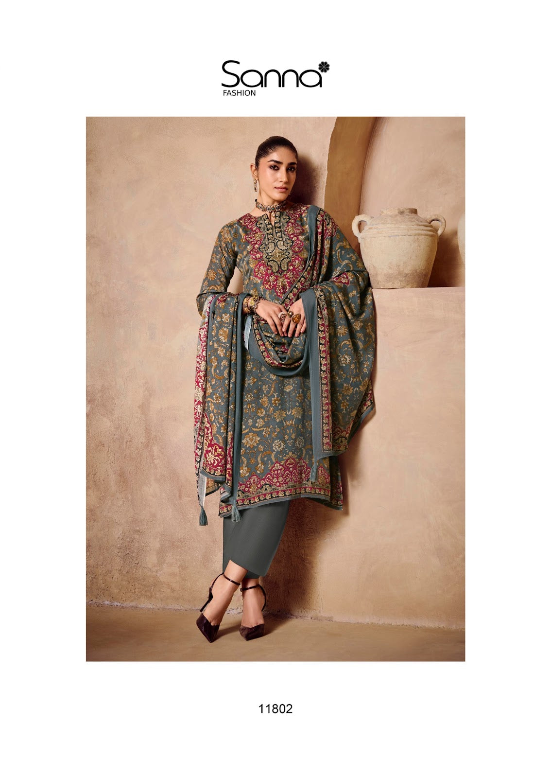 Harmony Sanna Fashion Bemberg Muslin Pant Style Suits Wholesaler