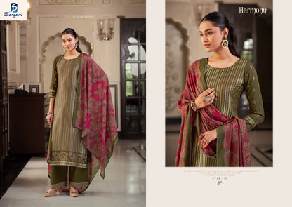 Harmony Sargam Prints Pure Bemberg Pant Style Suits Supplier India