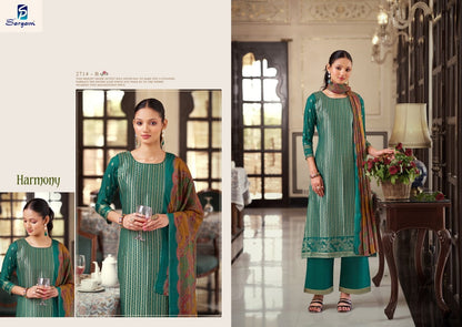 Harmony Sargam Prints Pure Bemberg Pant Style Suits Supplier India