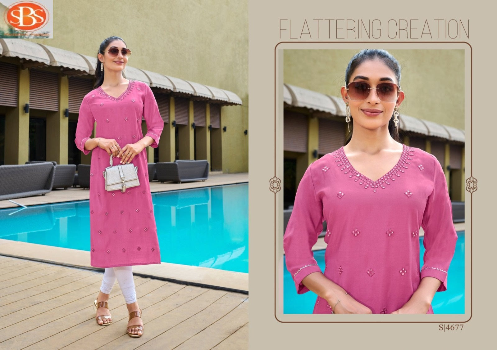 Harmony Sbs Chanderi Straight Cut Kurtis Supplier