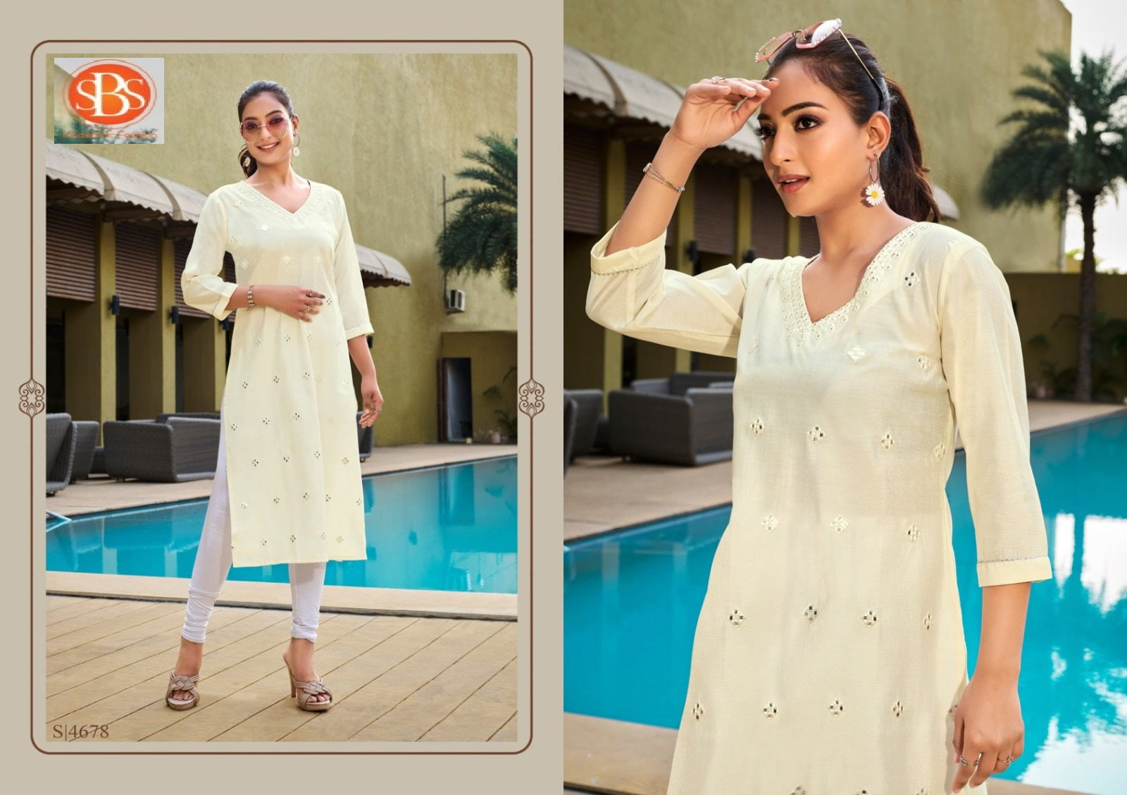 Harmony Sbs Chanderi Straight Cut Kurtis Supplier