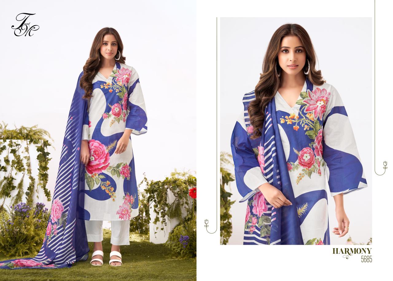 Harmony Tm Pure Organdy Plazzo Style Suits Manufacturer