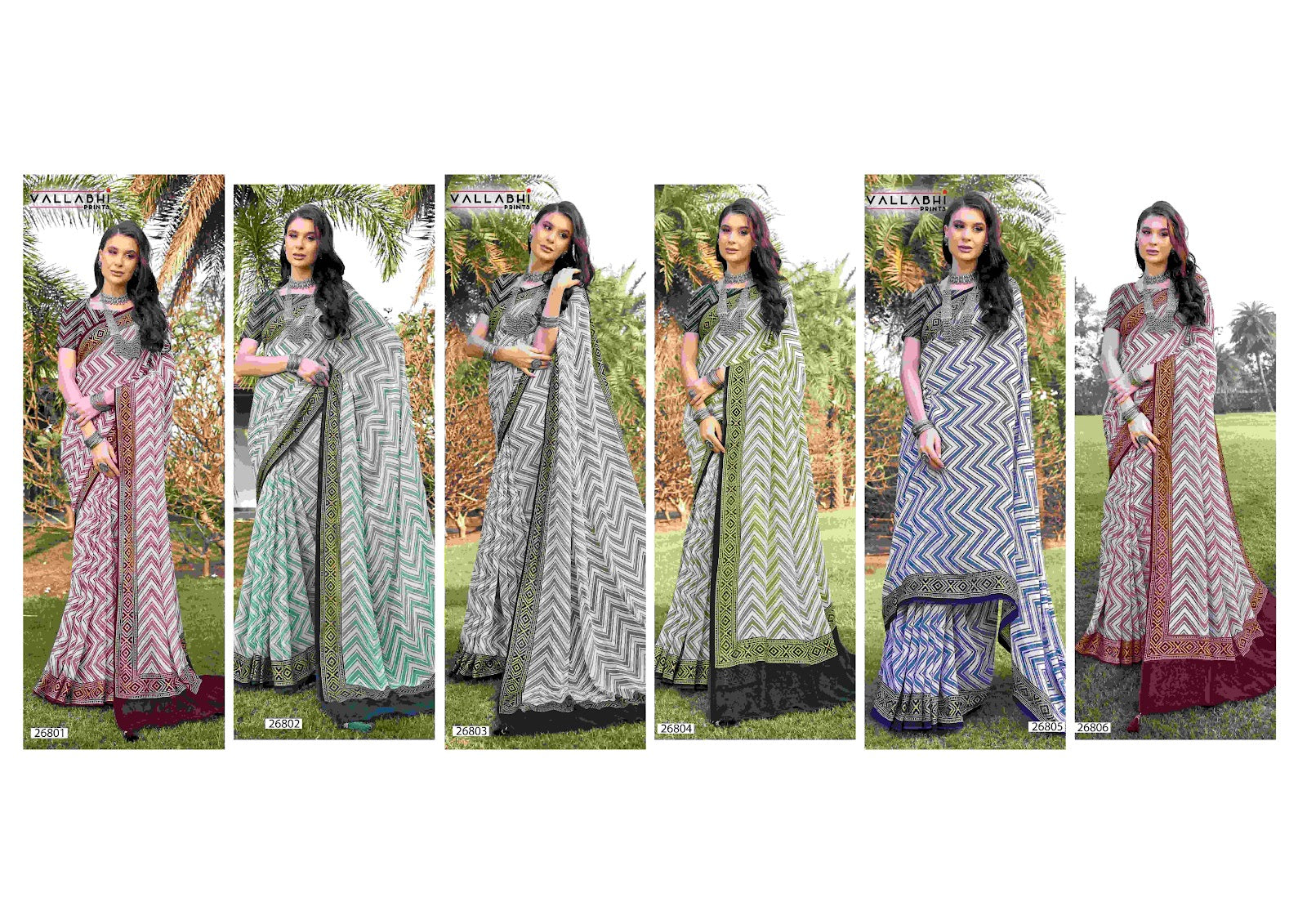 Harnaaz Vallabhi Prints Georgette Sarees Wholesale