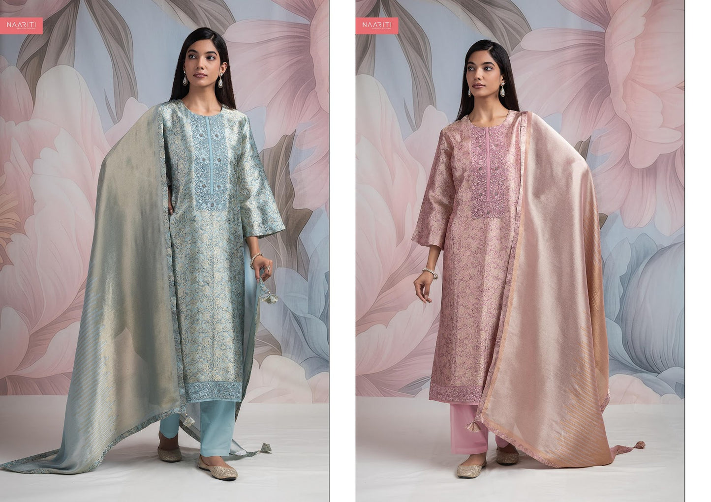 Harnoor Naariti Ziraf Silk Pant Style Suits Exporter Ahmedabad