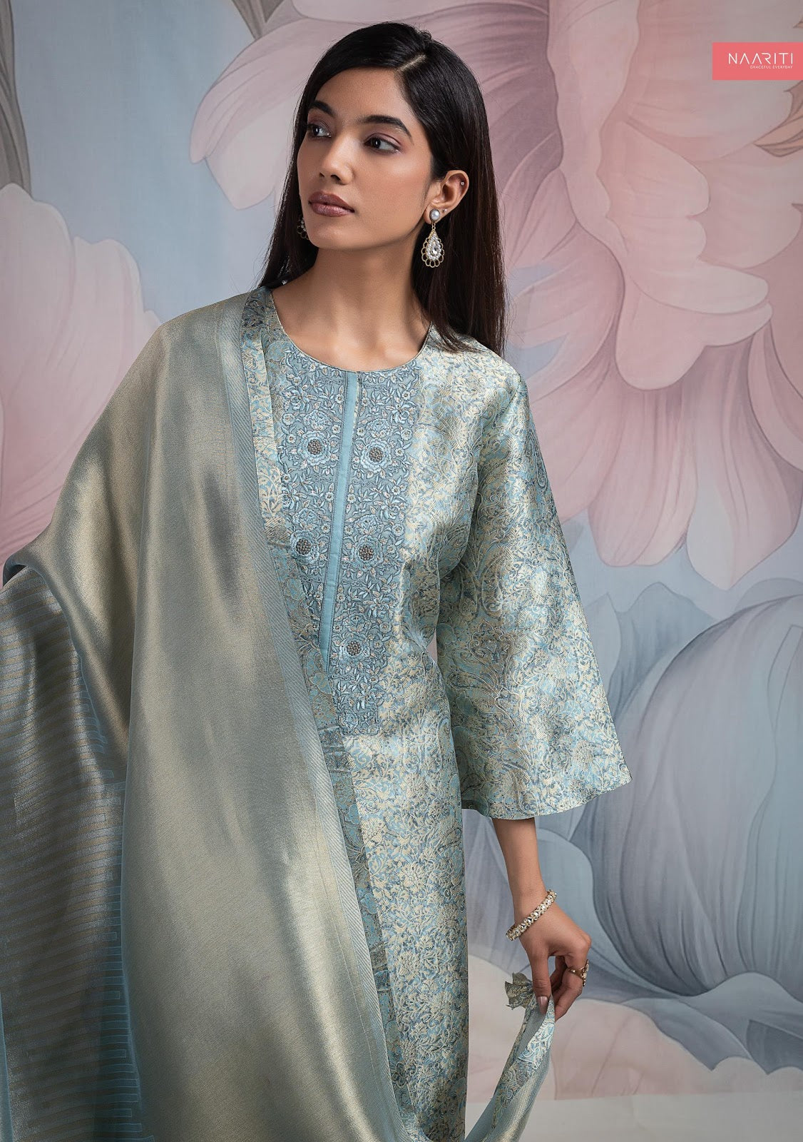 Harnoor Naariti Ziraf Silk Pant Style Suits Exporter Ahmedabad