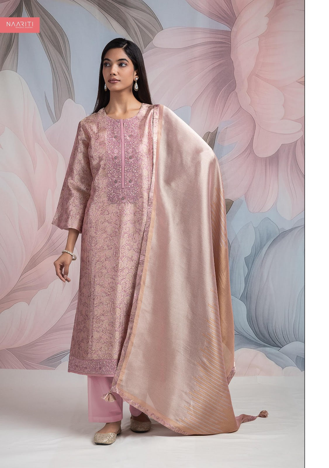 Harnoor Naariti Ziraf Silk Pant Style Suits Exporter Ahmedabad