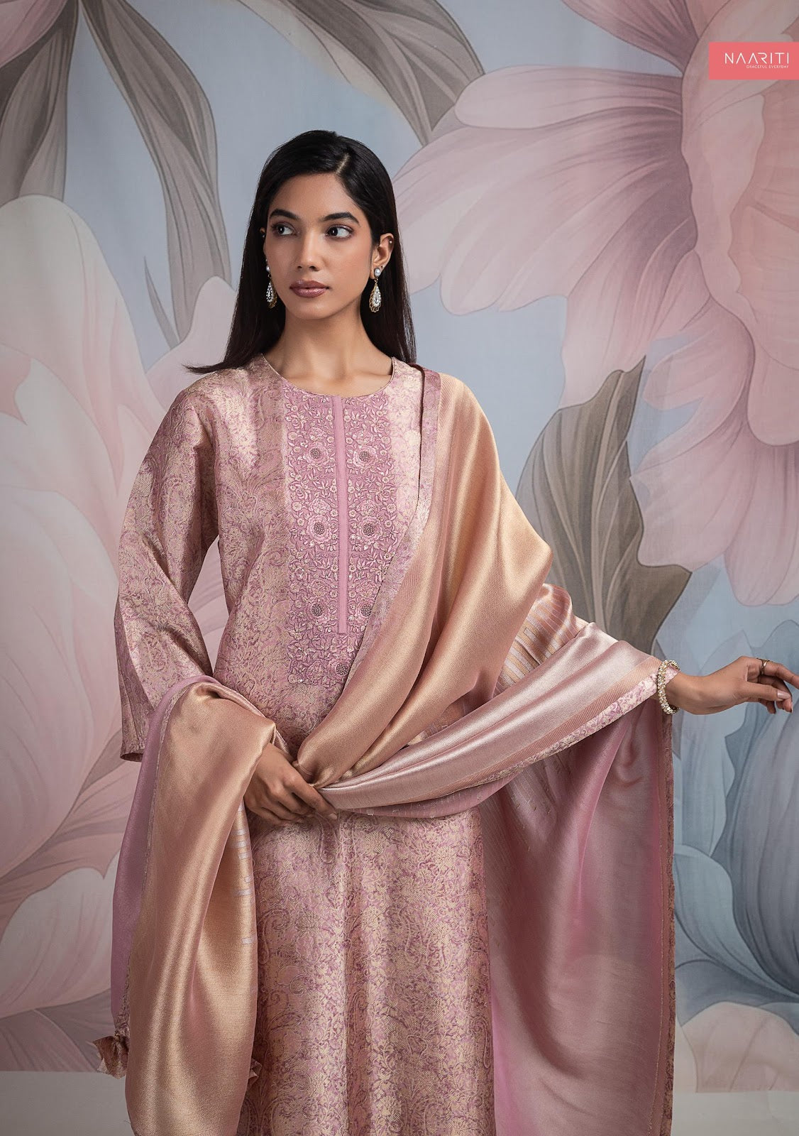 Harnoor Naariti Ziraf Silk Pant Style Suits Exporter Ahmedabad
