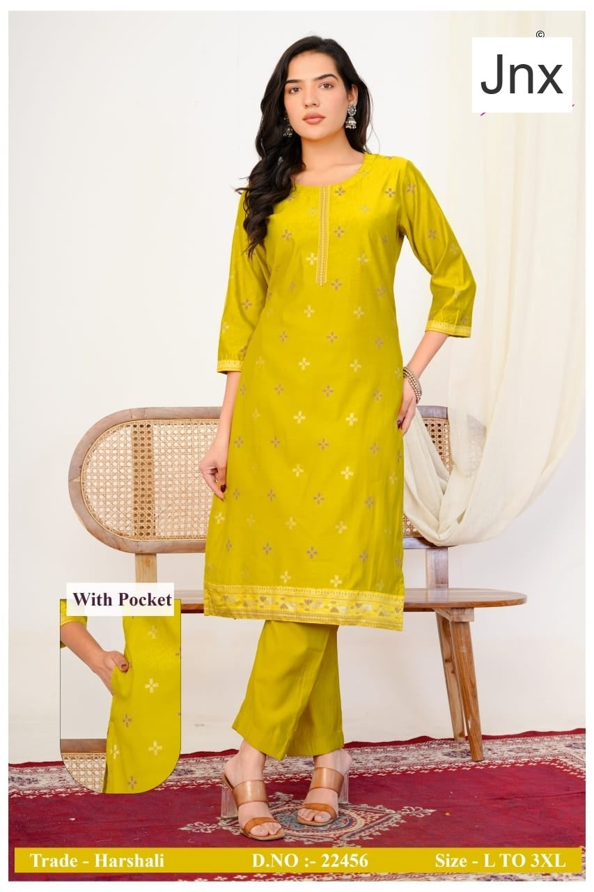 Harshali Jnx Gadwal Kurti Pant Set Supplier