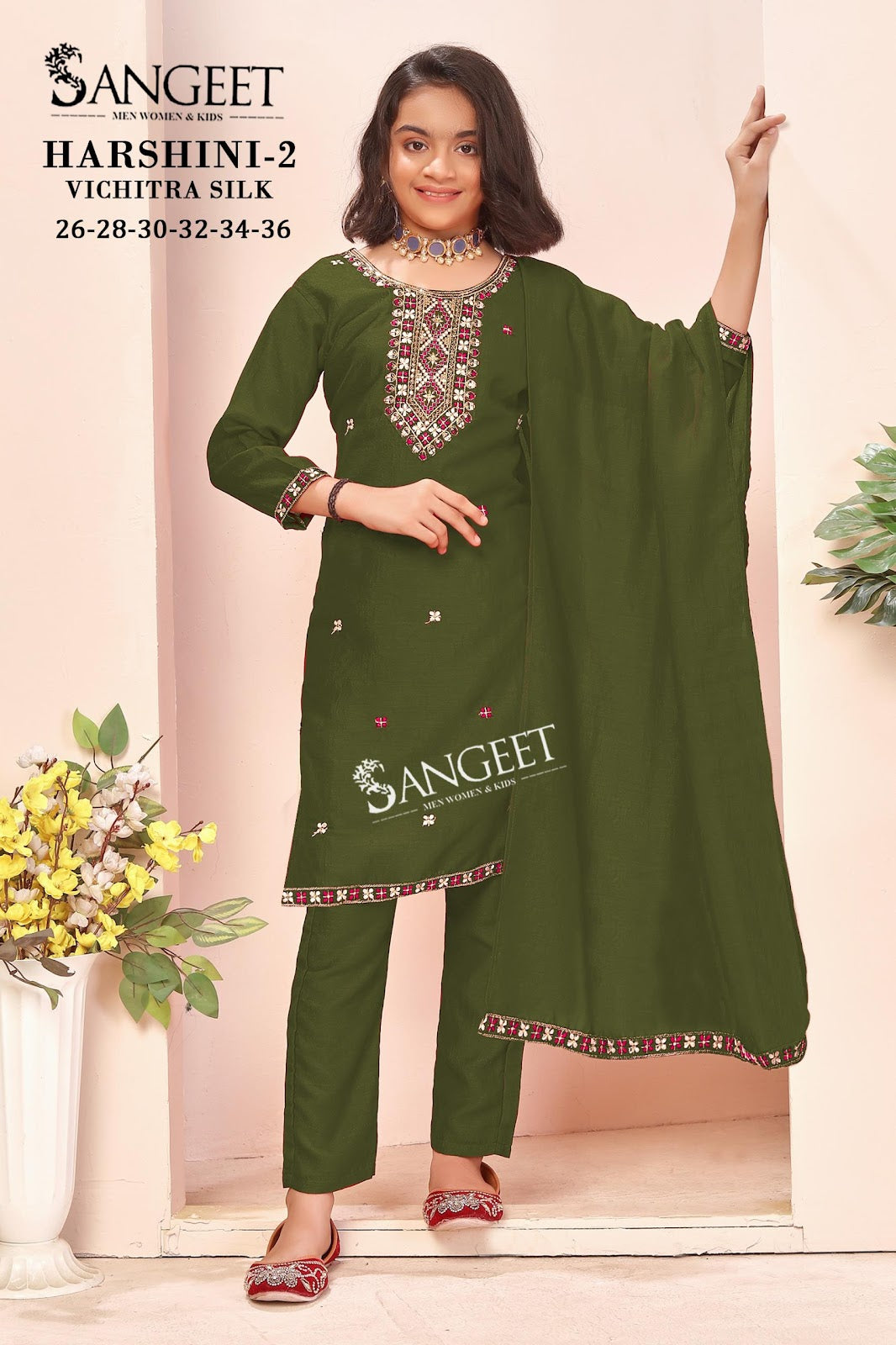 Harshini Vol 2 Sangeet Vichitra Girls Readymade Pant Suits Exporter