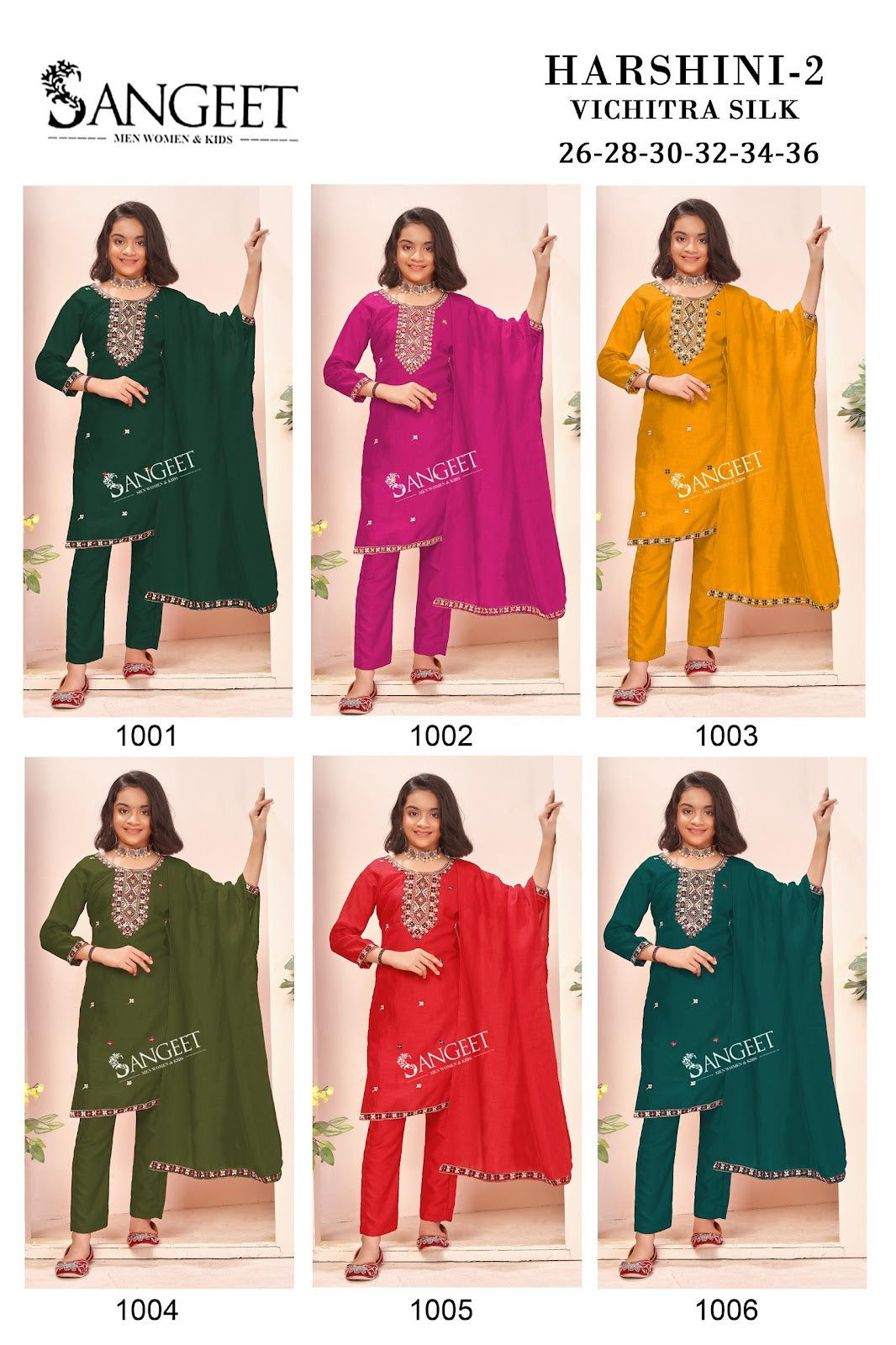 Harshini Vol 2 Sangeet Vichitra Girls Readymade Pant Suits Exporter