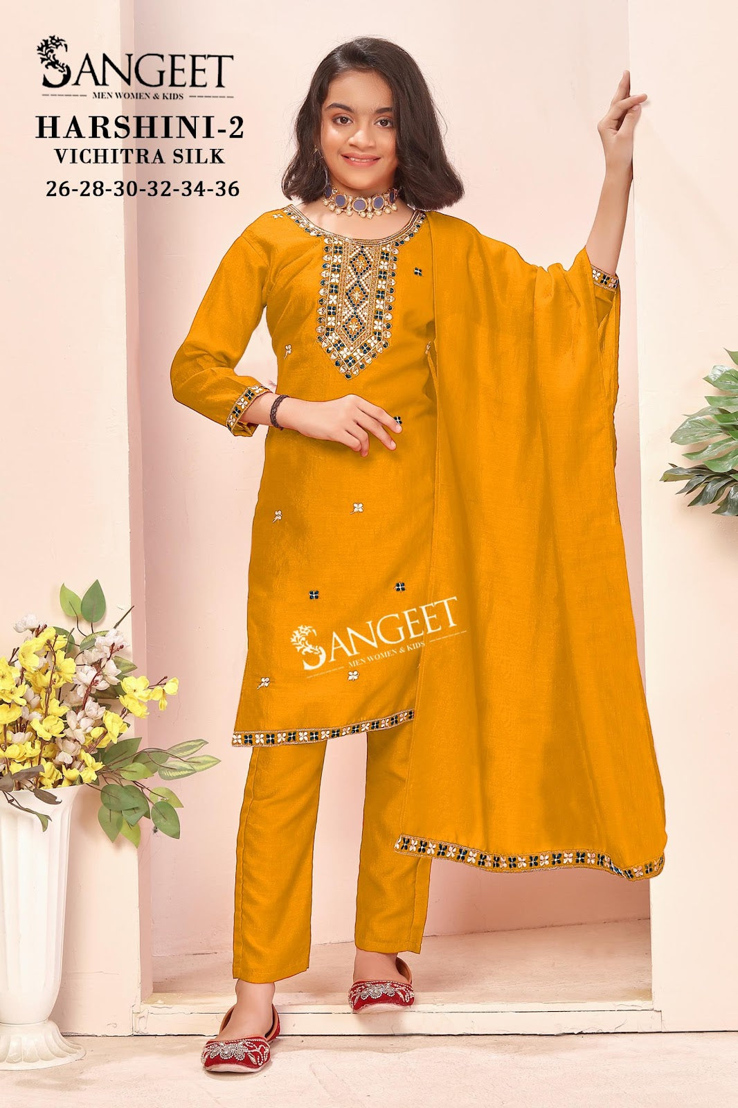 Harshini Vol 2 Sangeet Vichitra Girls Readymade Pant Suits Exporter