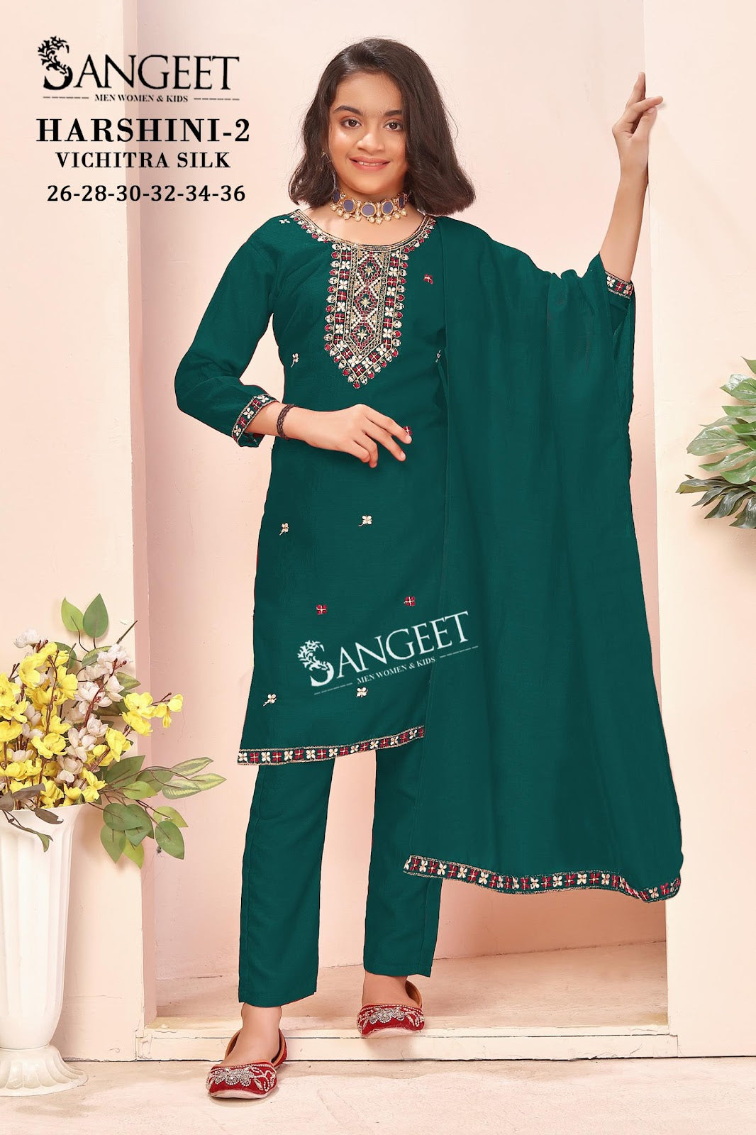 Harshini Vol 2 Sangeet Vichitra Girls Readymade Pant Suits Exporter