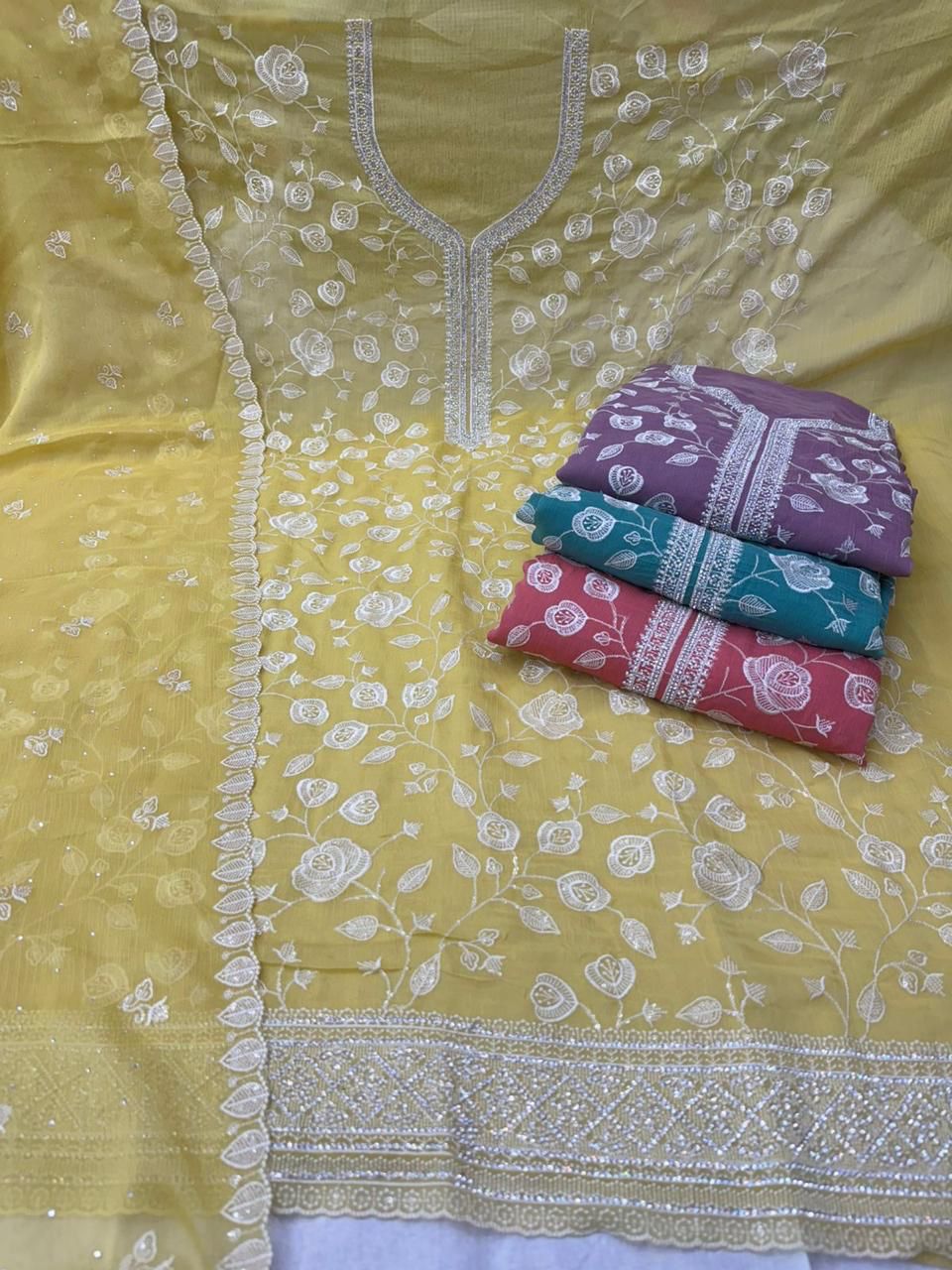 Harshita Nayandeep Organza Salwar Suits Exporter Ahmedabad