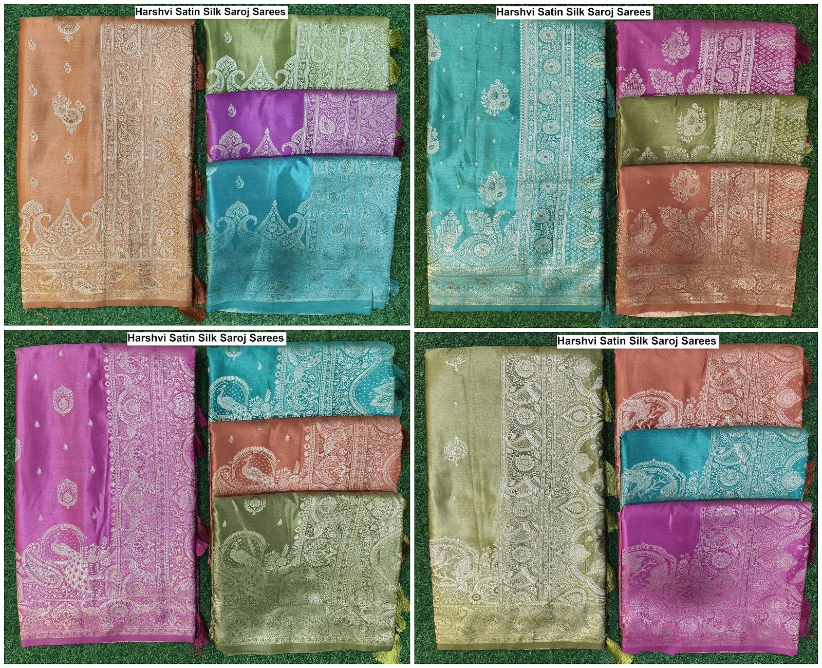 Harshvi Satin Silk Saroj Sarees Wholesale Rate