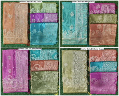 Harshvi Satin Silk Saroj Sarees Wholesale Rate