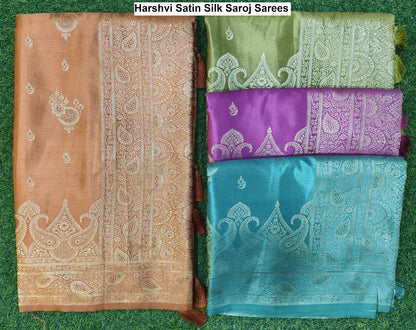 Harshvi Satin Silk Saroj Sarees Wholesale Rate