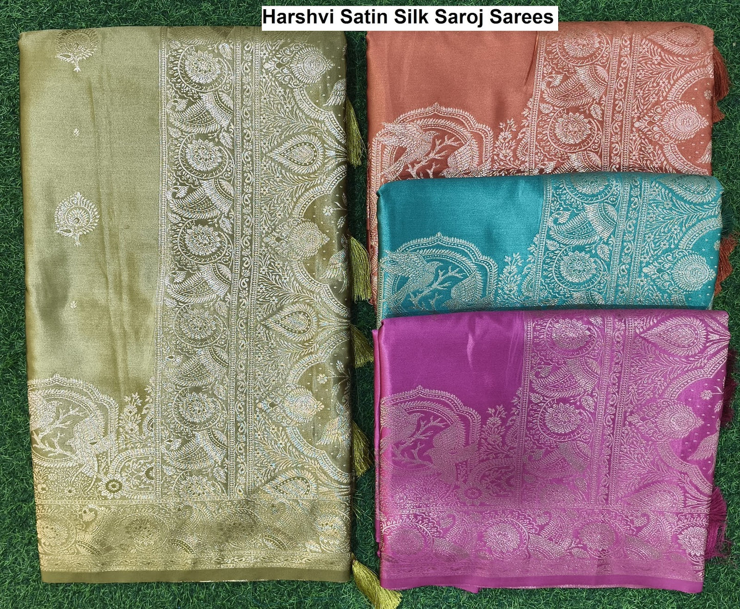 Harshvi Satin Silk Saroj Sarees Wholesale Rate