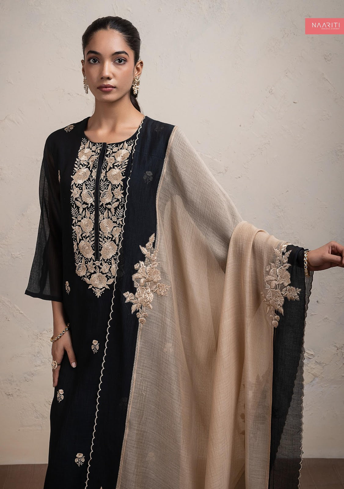 Harumi Naariti Mul Chanderi Pant Style Suits Supplier India