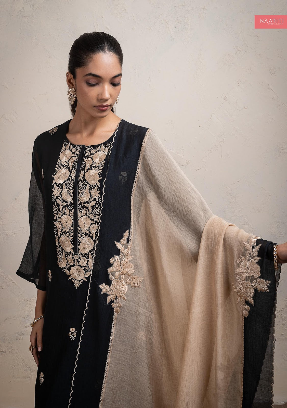 Harumi Naariti Mul Chanderi Pant Style Suits Supplier India