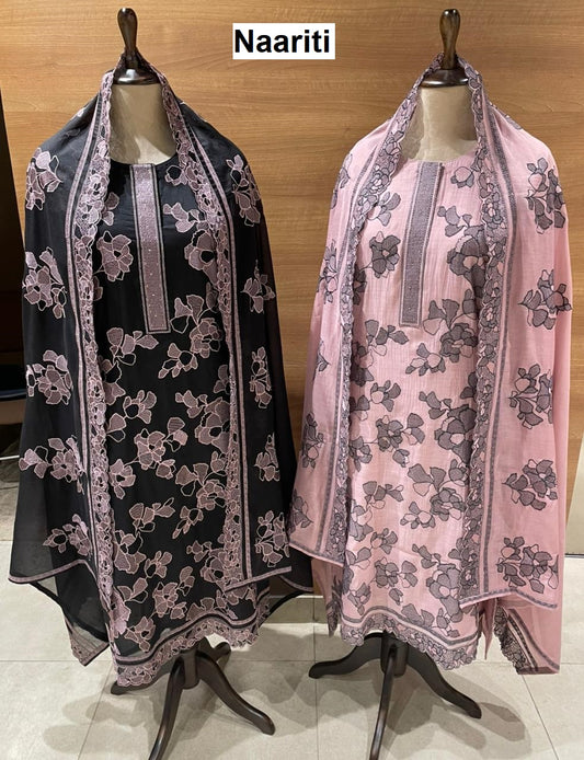 Harveen B Naariti Mul Chanderi Salwar Suits Wholesaler Gujarat