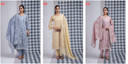 Harveen Naariti Mul Chanderi Pant Style Suits Manufacturer Ahmedabad