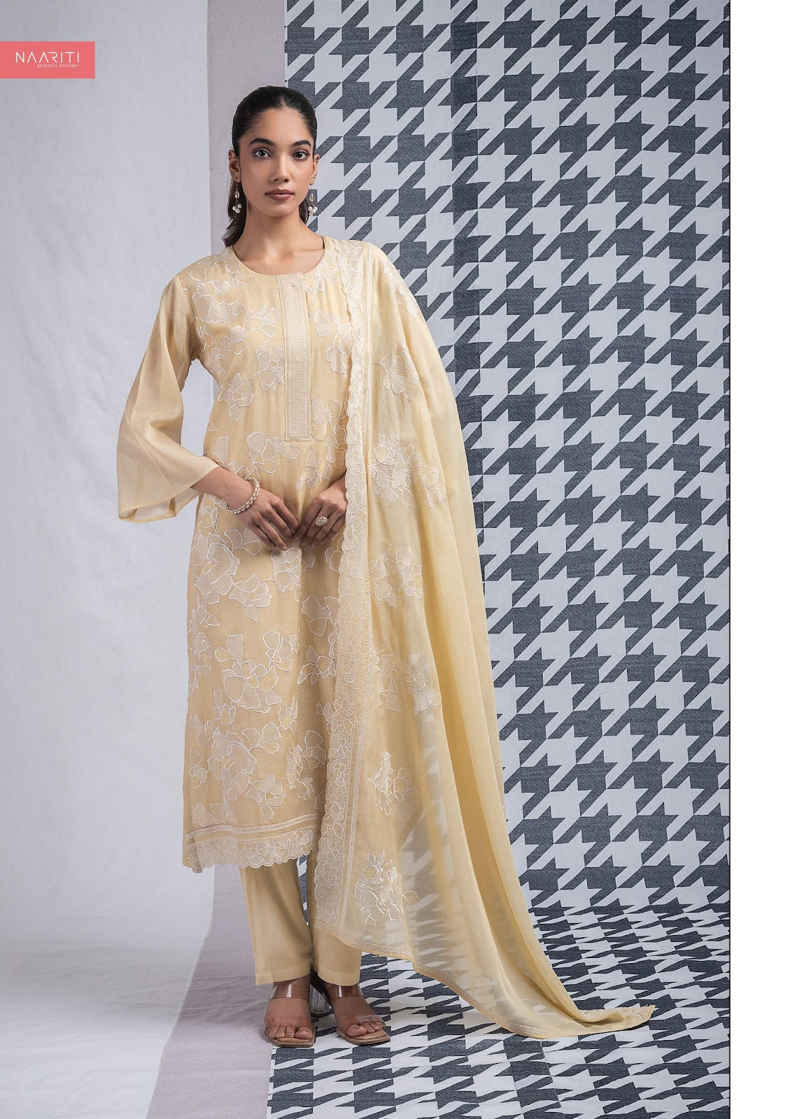 Harveen Naariti Mul Chanderi Pant Style Suits Manufacturer Ahmedabad