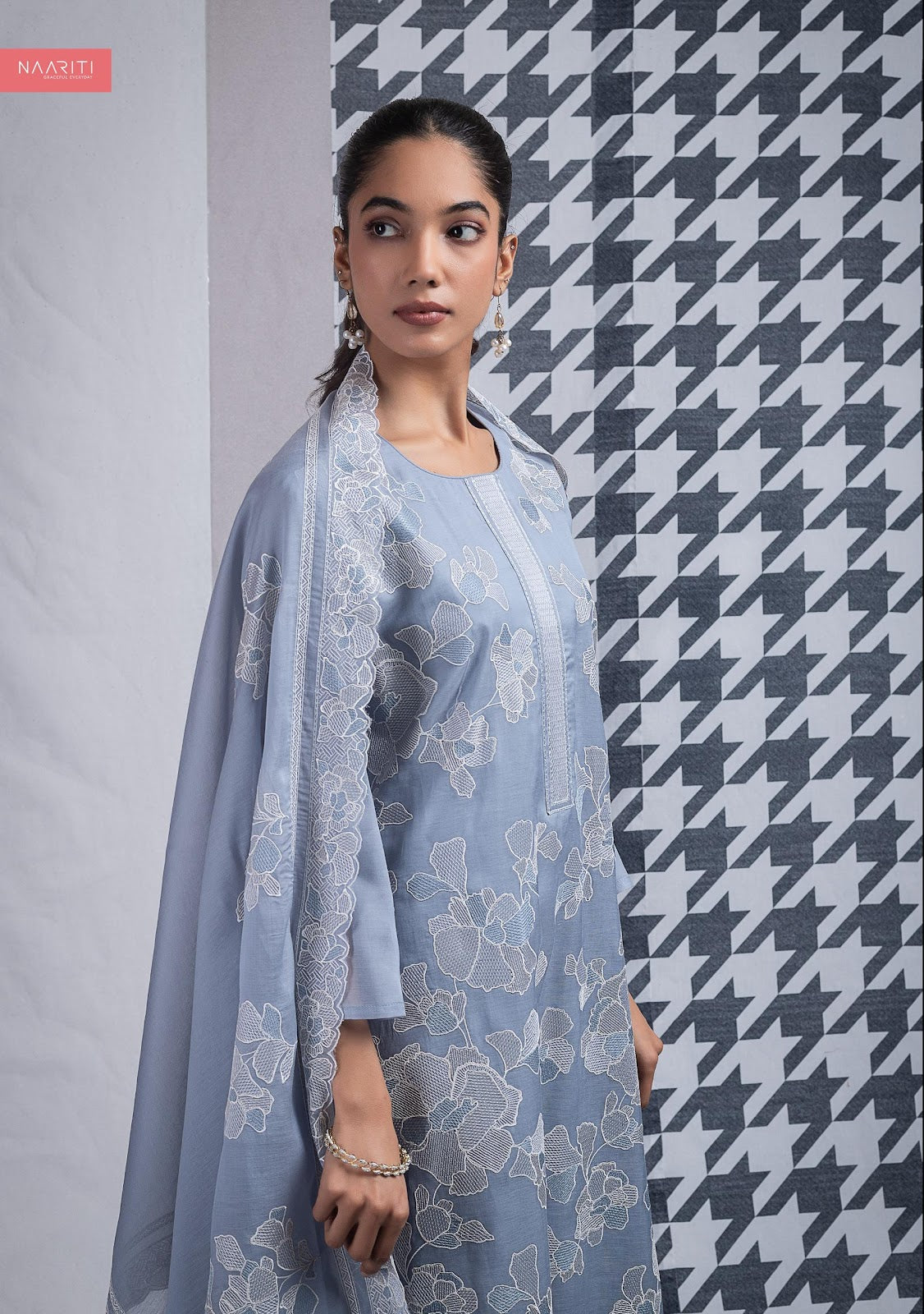 Harveen Naariti Mul Chanderi Pant Style Suits Manufacturer Ahmedabad