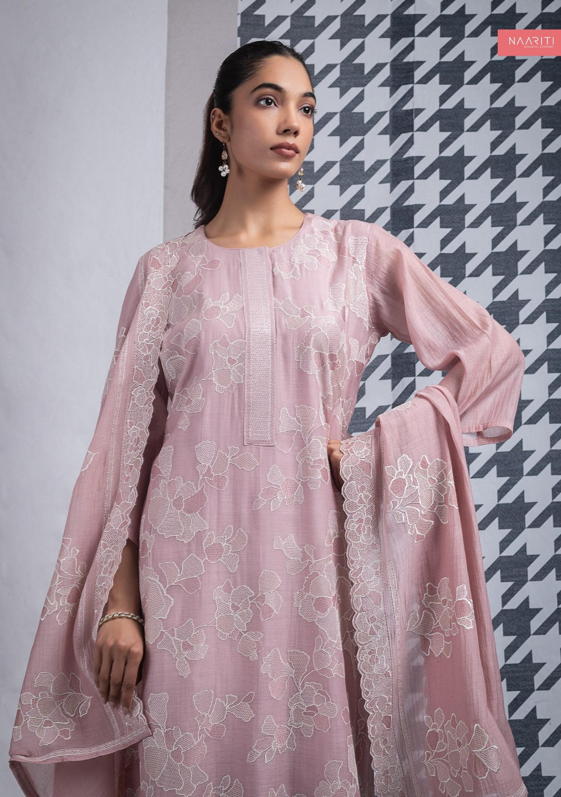 Harveen Naariti Mul Chanderi Pant Style Suits Manufacturer Ahmedabad