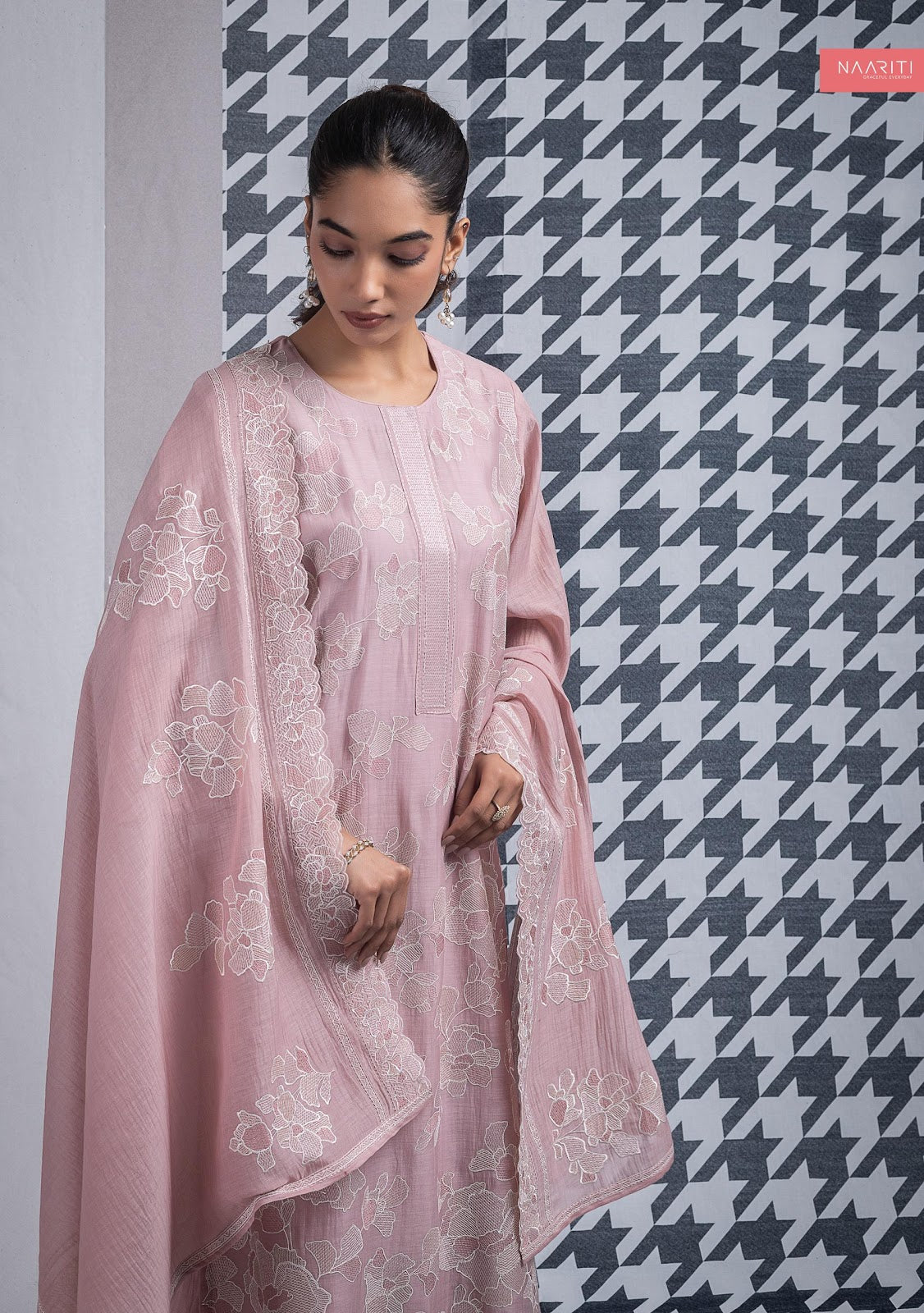 Harveen Naariti Mul Chanderi Pant Style Suits Manufacturer Ahmedabad