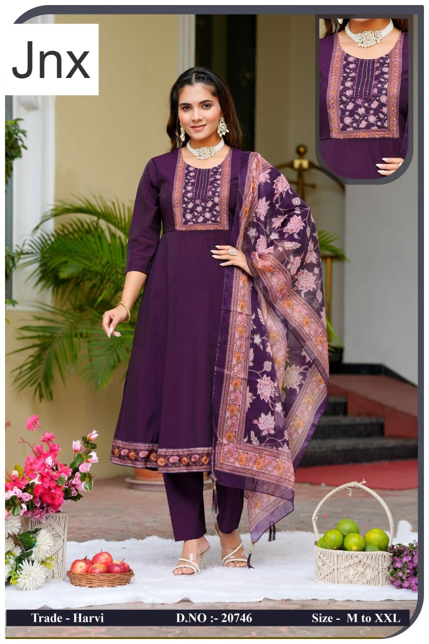 Harvi Jnx Readymade Anarkali Suits Manufacturer India
