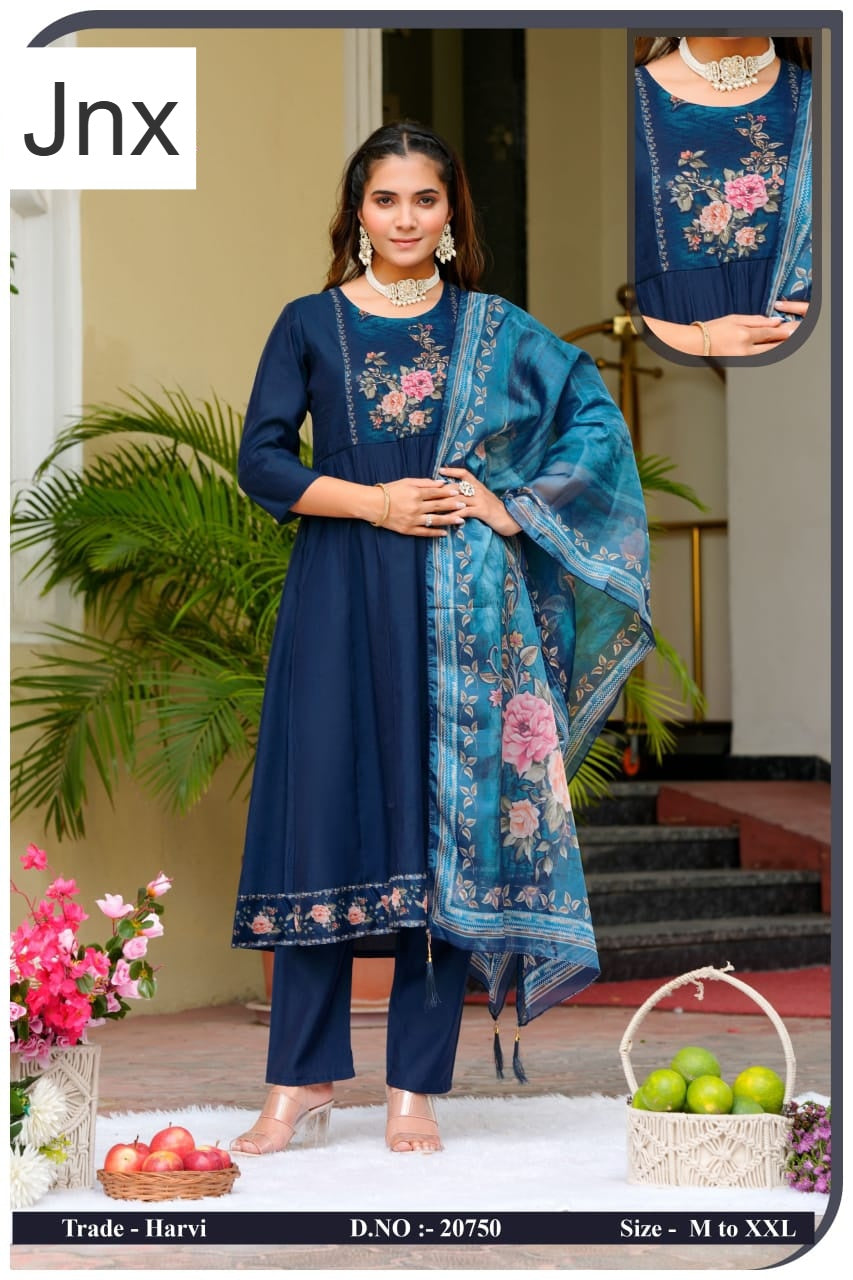 Harvi Jnx Readymade Anarkali Suits Manufacturer India
