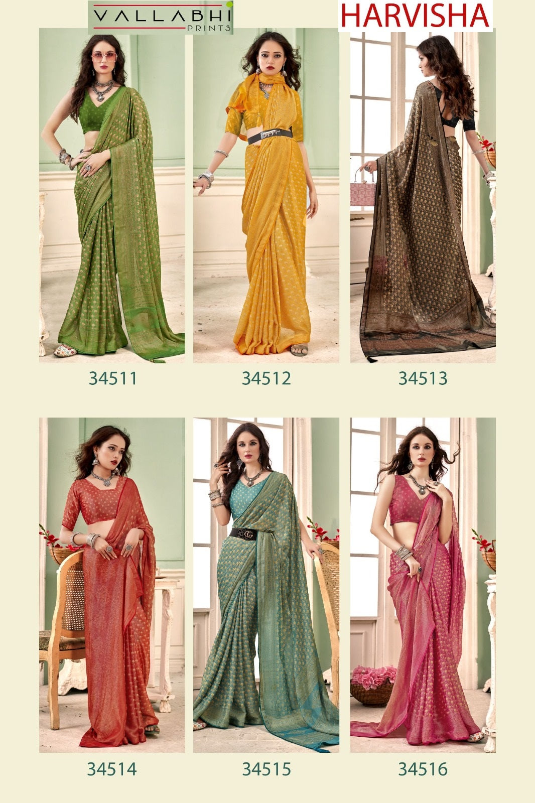 Harvisha Vallabhi Prints Brasso Sarees Exporter Ahmedabad