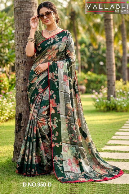 Harvisha Vol 9 Vallabhi Prints Brasso Sarees Manufacturer India