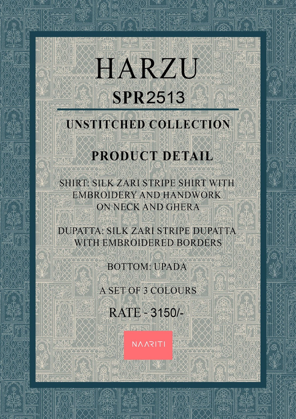 Harzu Naariti Pant Style Suits Manufacturer India