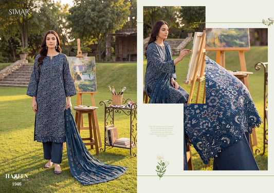 Haseen Vol 10 Simar Viscose Muslin Pant Style Suits Exporter India