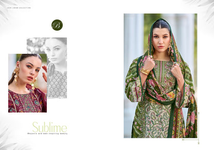 Haseen Belliza Designer Studio Cotton Karachi Readymade Suits Exporter Ahmedabad