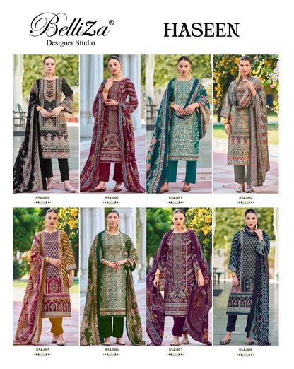 Haseen Belliza Designer Studio Cotton Karachi Readymade Suits Exporter Ahmedabad
