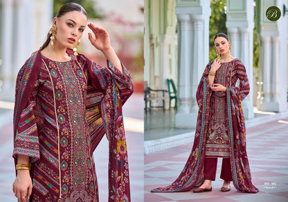 Haseen Belliza Designer Studio Cotton Karachi Readymade Suits Exporter Ahmedabad