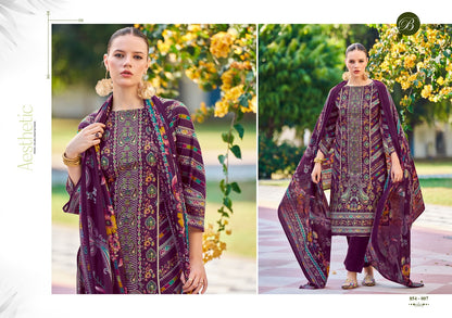 Haseen Belliza Designer Studio Cotton Karachi Readymade Suits Exporter Ahmedabad