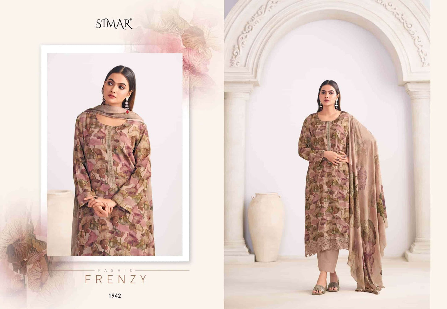 Haseen Hit List 1 Simar Viscose Muslin Pant Style Suits Wholesaler
