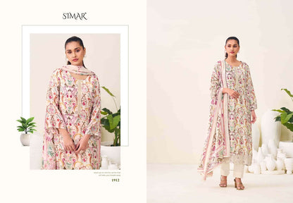 Haseen Hit List 1 Simar Viscose Muslin Pant Style Suits Wholesaler