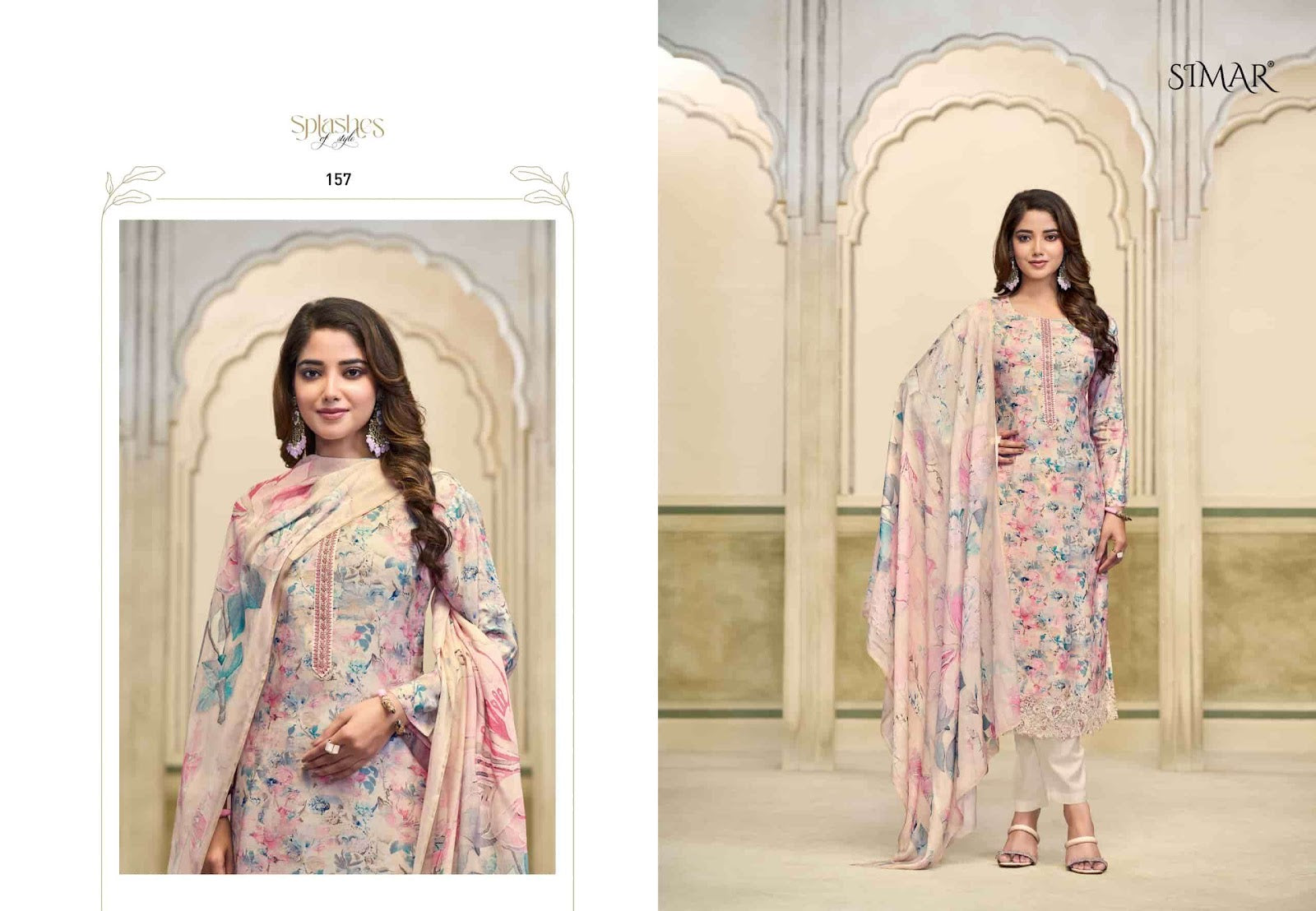 Haseen Hit List 1 Simar Viscose Muslin Pant Style Suits Wholesaler