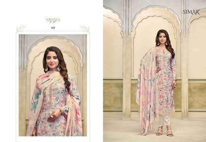 Haseen Hit List 1 Simar Viscose Muslin Pant Style Suits Wholesaler