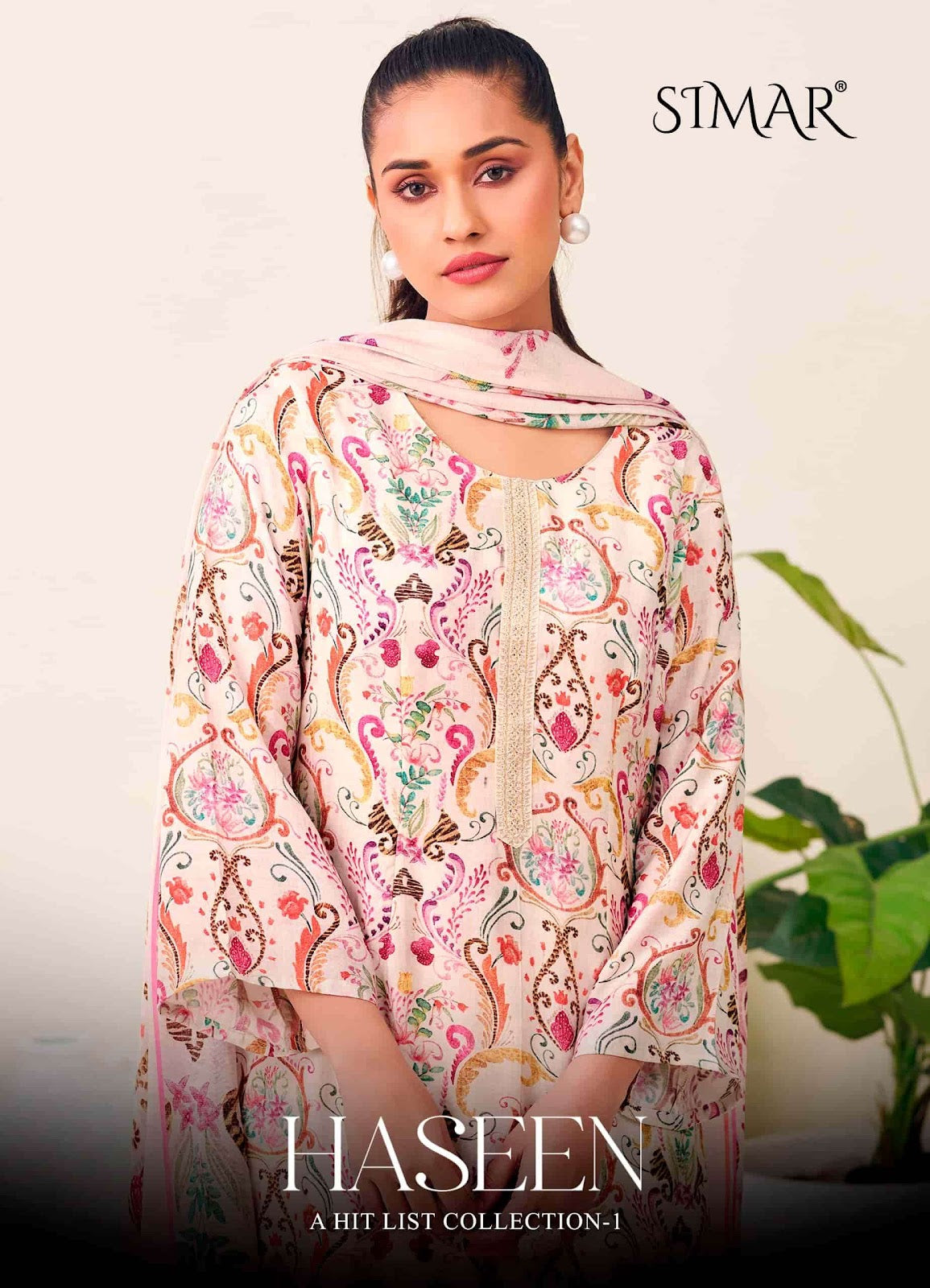 Haseen Hit List 1 Simar Viscose Muslin Pant Style Suits Wholesaler