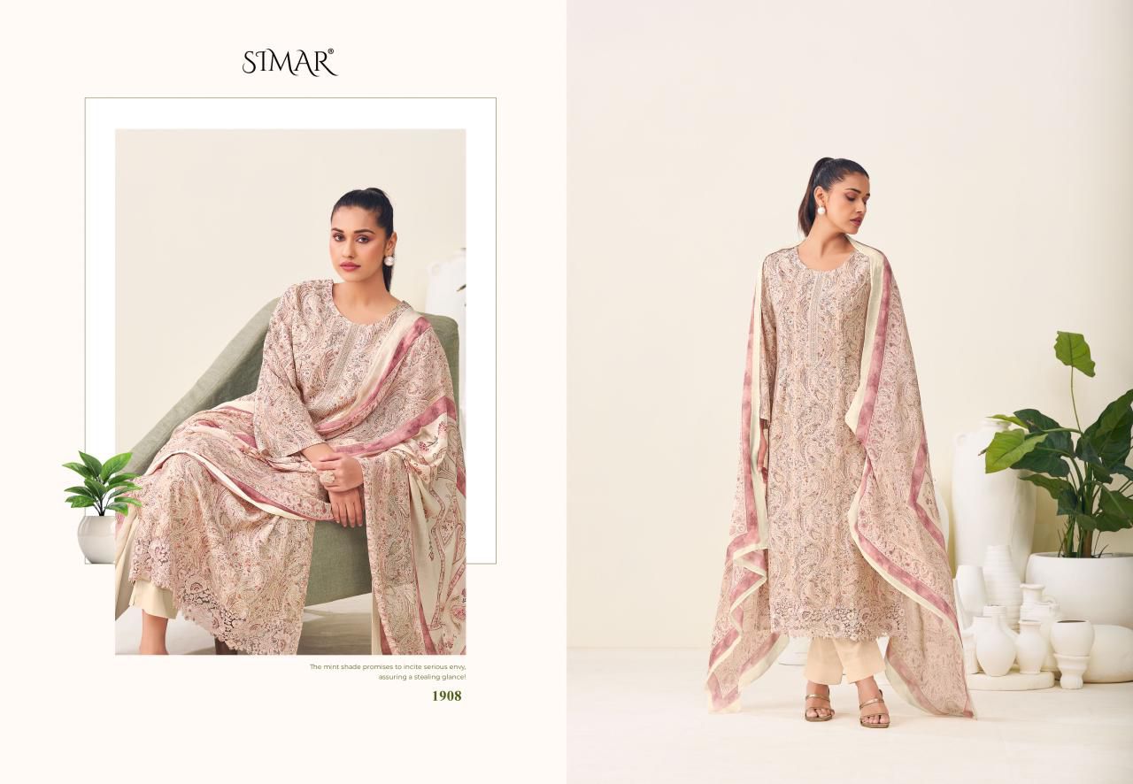 Haseen Hit List 2 Simar Viscose Muslin Pant Style Suits Exporter Gujarat
