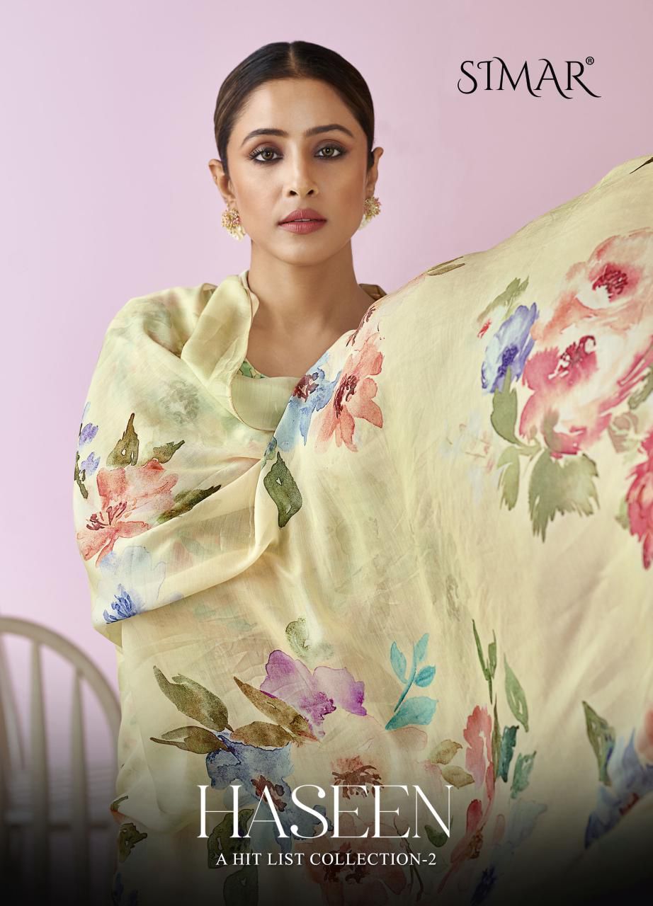 Haseen Hit List 2 Simar Viscose Muslin Pant Style Suits Exporter Gujarat