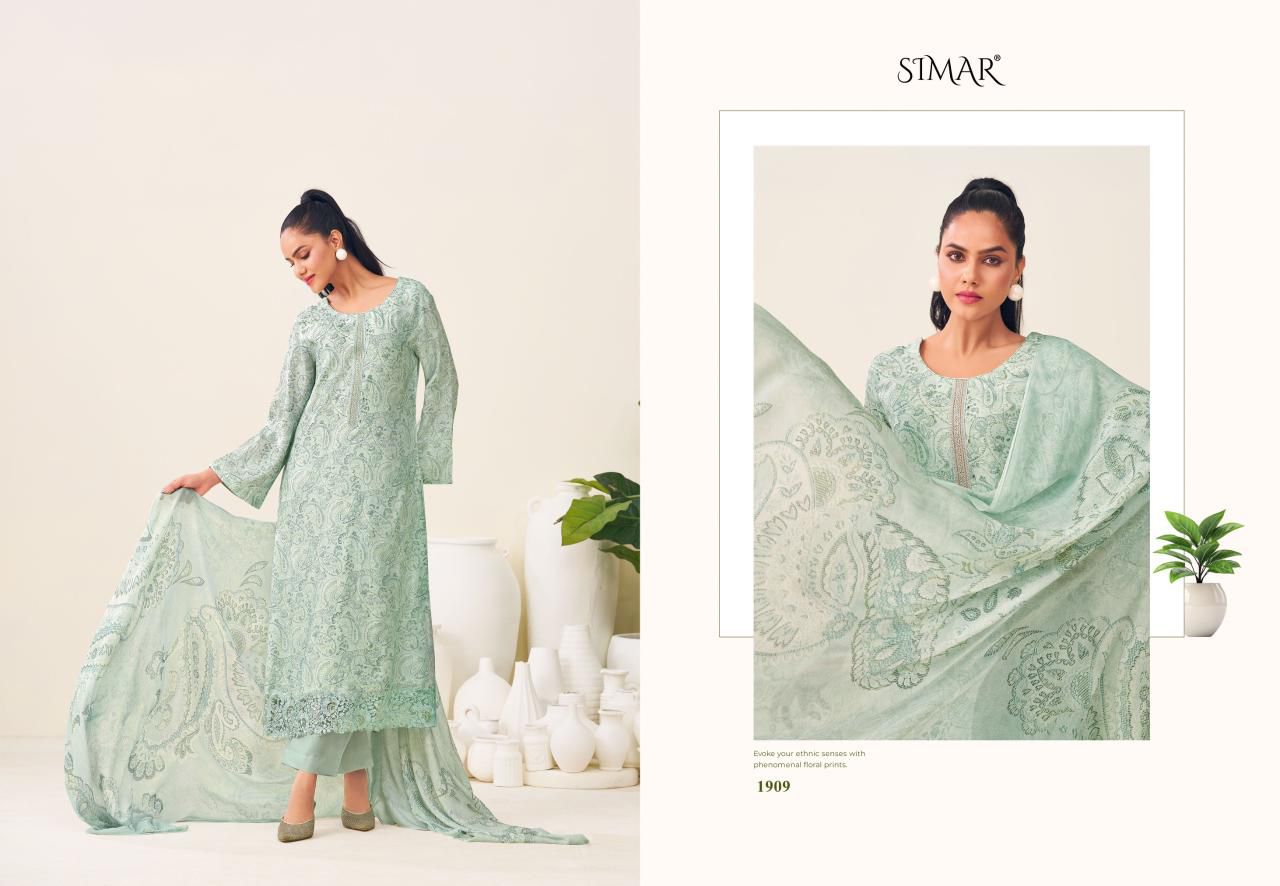 Haseen Hit List 2 Simar Viscose Muslin Pant Style Suits Exporter Gujarat