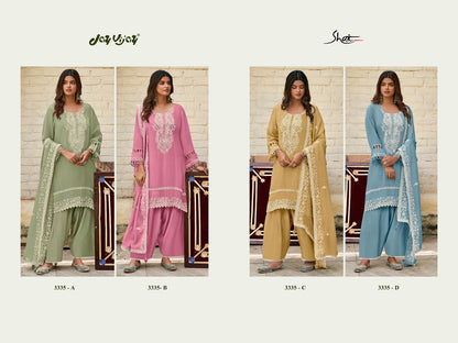 Haseen Jay Vijay Shai Organza Plazzo Style Suits Supplier Gujarat