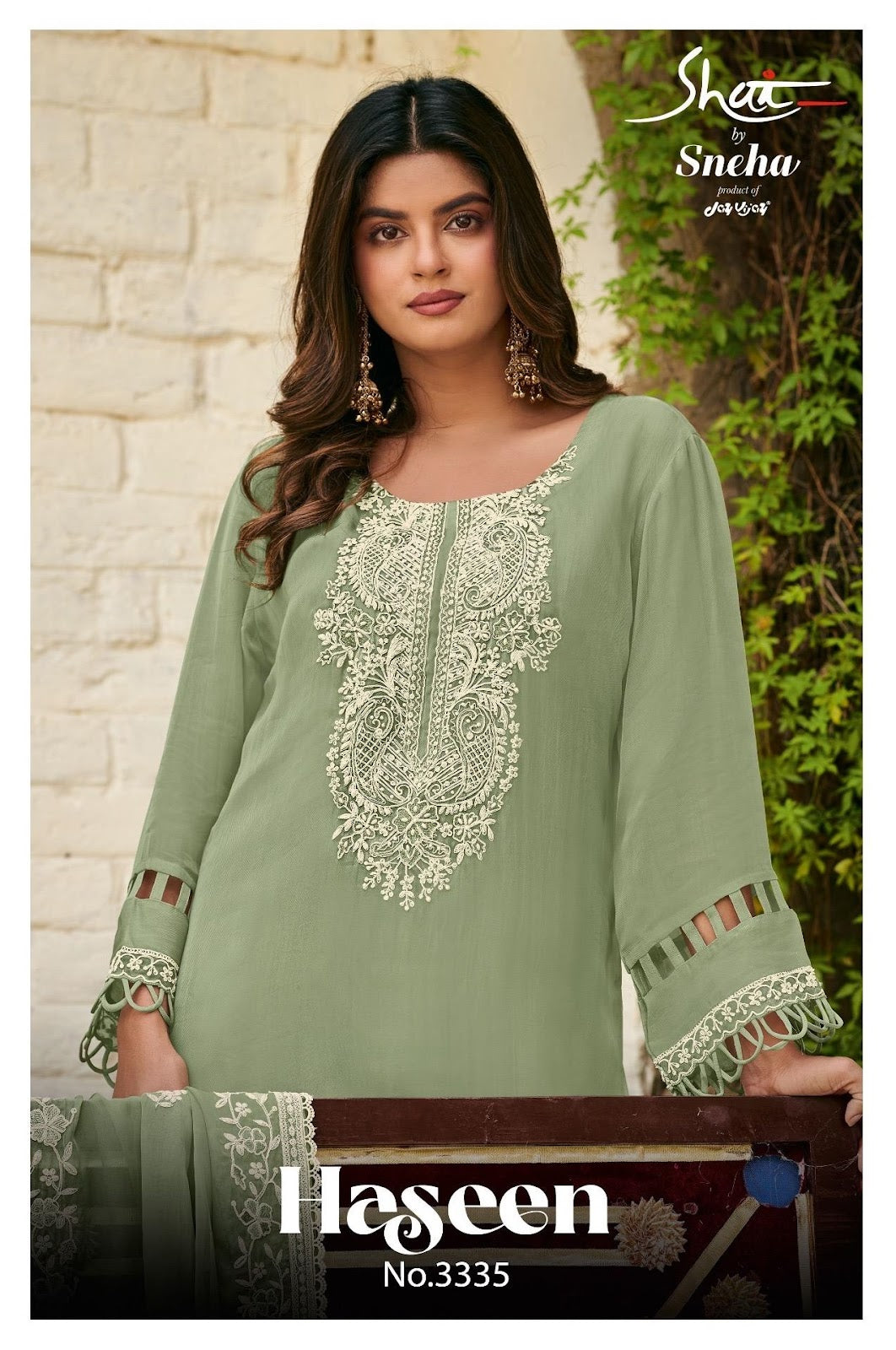 Haseen Jay Vijay Shai Organza Plazzo Style Suits Supplier Gujarat